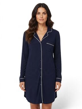 The Company Store Navy TENCEL Modal Sleep Shirt Nightgown XL